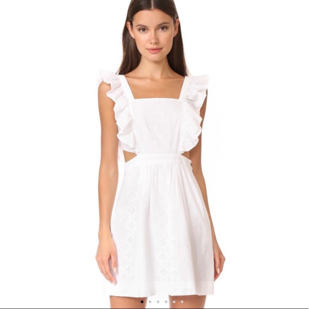 Madewell White Eyelet Cutout Dress